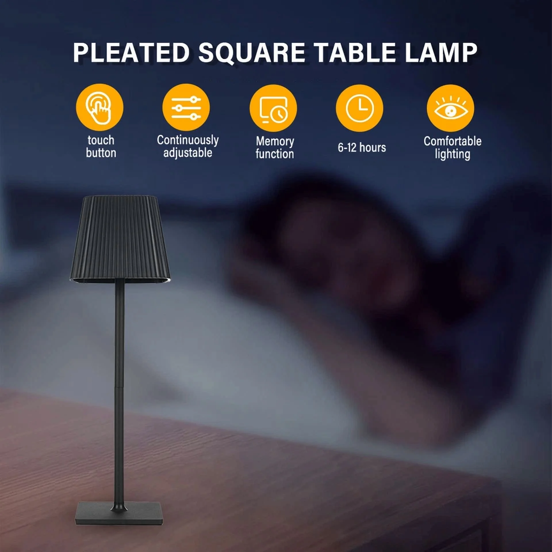 Cordless Table Lamp Portable Battery Powered Led Desk Lamps Usb Rechargeable - Image 2