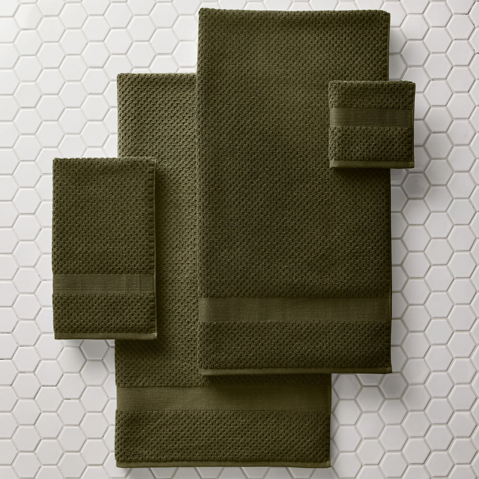 Better Homes & Gardens Signature Soft Cotton Popcorn Textured 6 Piece Towel Set,Sea Turtle - Image 4