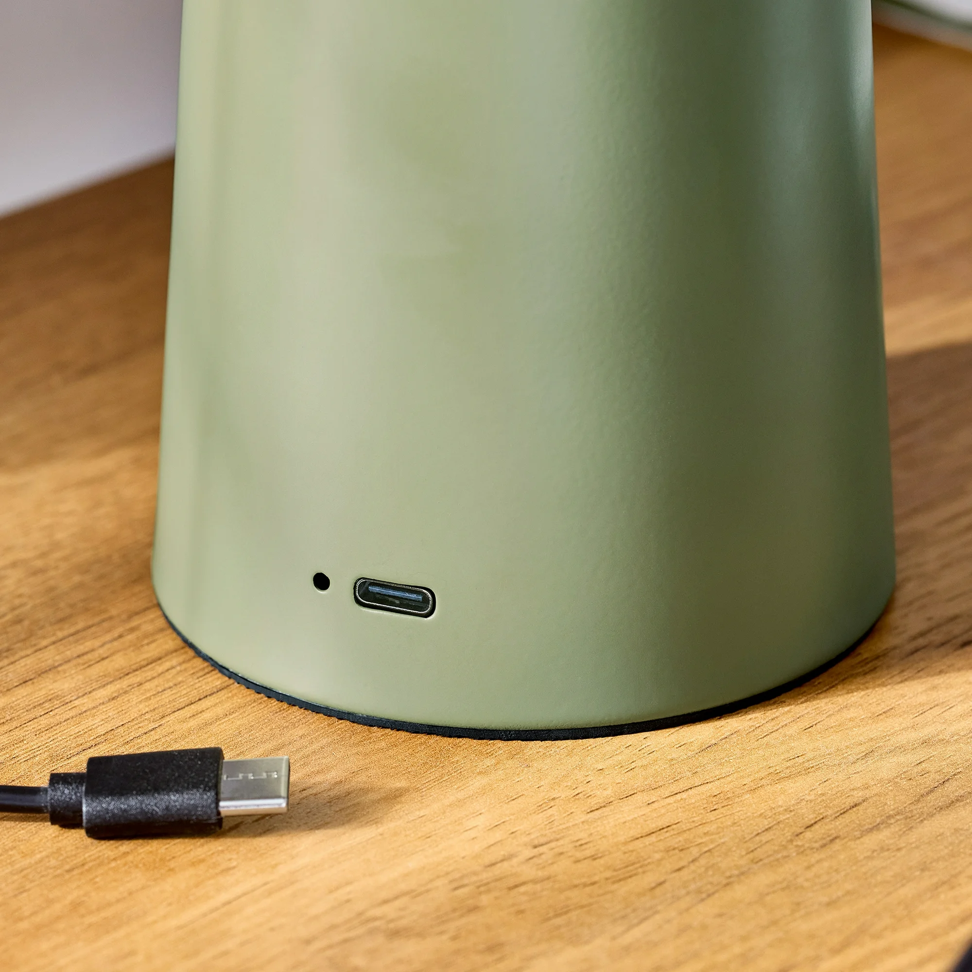 Better Homes & Gardens 12" Green Dome Rechargeable LED Portable Lamp with Dimmable Touch Sensor - Image 6